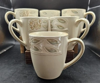 Juego de 6 tazas de té de café de gres ABBY Pier 1 Imports florales Foto 1 de 4