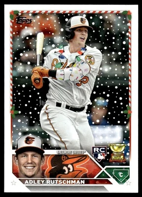 2023 Topps Holiday Adley Rutschman Rookie Baltimore Orioles #H50 - Image 1 of 2