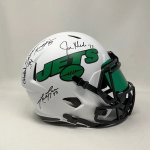 New York Jets Sack Exchange handsigniert Full Size Mondfinsternis Helm Visier JSA - Bild 1 von 8
