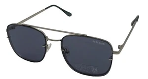 Kenneth Cole Reaction Satin Gunmetal Mens Metal Square Front Mount, KC1399 8F - Picture 1 of 13