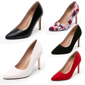 Women Stiletto Pumps High Heels Pointed Toe Wedding Shoes Ceremony Dress Shoes - Picture 1 of 64