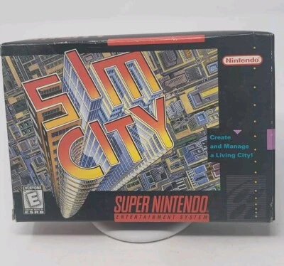 SimCity - Super Nintendo SNES - Vintage CIB - Game Box Instructions  - Image 1 of 4