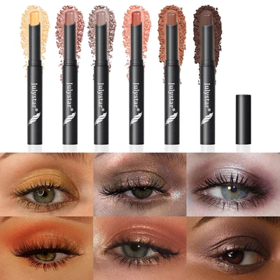 Eyeshadow Stick 6Color Highlighter Eyeshadow Pencil Glitter Eye Shadow Eyeliner/ - Image 1 of 4