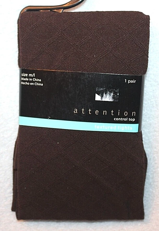 Attention Java/Brown Control Top Textured Tights 1 Pair - Regular/Plus - Image 1 of 1
