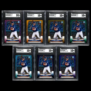 2023 Bowman Chrome Mega Pete Alonso Mojo Refractor 7-Color Rainbow All SGC 10 💎 - Bild 1 von 15