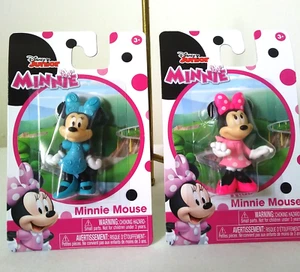 Menge 2 Disney Junior Minnie Mouse 2" Figuren Sammlerstück Spielzeug Kuchen Topper - Bild 1 von 6