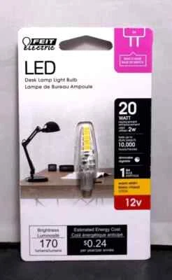     FEIT Electric LED Desk Lamp Light Bulb 170 lumens Warm White G420Watt 12VT2 - Image 1 of 2