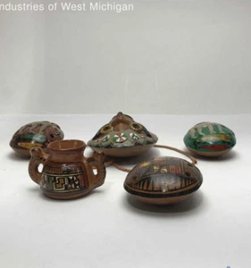 (5) Peru Pisaq Clay Pottery - 9 x 9 x 4 Ocarina? - Picture 1 of 6