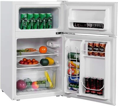 COSTWAY mini Kühlschrank 90L mit Gefrierfach Kühler Kühlbox Tischkühlschrank -15℃