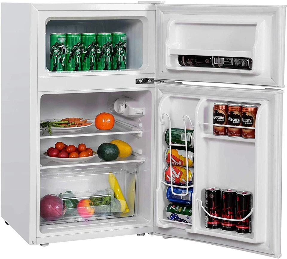 COSTWAY mini Kühlschrank 90L mit Gefrierfach Kühler Kühlbox Tischkühlschrank -15℃