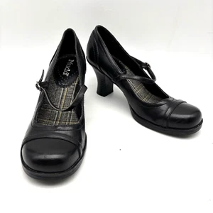 Vintage 90s Y2K Mudd 'LUSH' Black Faux Leather Chunky Block Heal Mary Janes 8M - Bild 1 von 15
