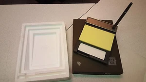 PORTACARTA CON PENNA DESK SET PAPER PEN - Picture 1 of 2