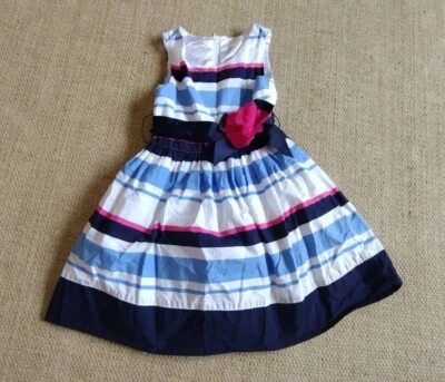 The Children's Place Easter Navy Blue Pink White Formal Party Dress Sz 4 - Image 1 of 4