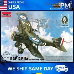 Roden 416 RAF S.E.5A W/Wolseley Viper British fighter-biplane WWI scale 1/48 - Picture 1 of 12