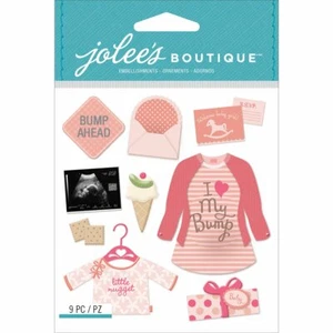 Jolee's Boutique BABY GIRL PREGNANCY Dimensional Stickers - 9 pcs - Picture 1 of 1