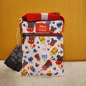 Borsa passaporto Loungefly Disney Topolino e amici ghiacciolo estate AOP nuova - Foto 1 di 9