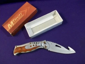 M-TECH FOLDING KNIFE With Pocket Clip chrome new - Picture 1 of 3