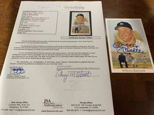 🔥Mickey Mantle Boldly Auto Signed Perez Steele Celebration Card JSA - Picture 1 of 2