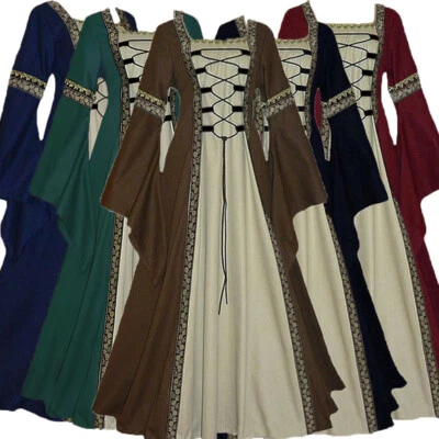 Mujeres Elegante Vestido de Corte Medieval Victoriano Vampiro Disfraz Juegos con disfraces Vestido de Reina Foto 1 de 4