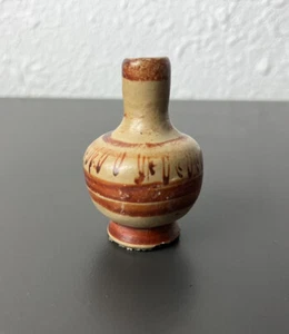 Mexican Pottery Water Jar Clay Primitive Pot 2.5” Tall 1.5” Tall - Picture 1 of 3