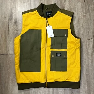 WESC Denim Utility Vest Mens Large Women’s XL Hiking Sleeveless Jacket Insulated - Picture 1 of 7