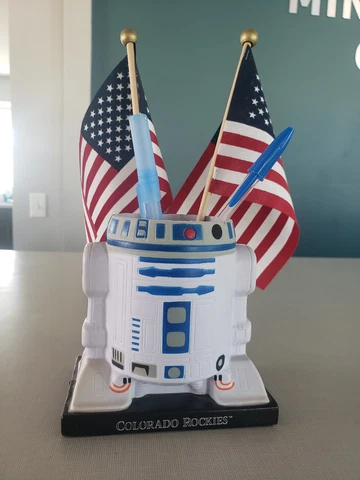 COLORADO ROCKIES R2-D2 BEVERAGE WRAP DRINK HOLDER STAR WARS Koozie Cover