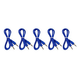 (5) Paquete de cables MONO TS azules de 3,5 mm para sintetizadores modulares de sintetizador Eurorack - Imagen 1 de 4