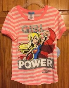 NEW SUPERGIRL GIRL POWER T-SHIRT SIZE 14-16 JERRY LEIGH DC SUPER HERO #1 - Picture 1 of 6