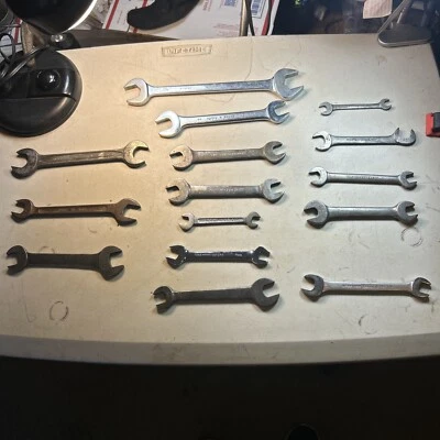 WILLIAMS &  More - Lot Of 15 Open End  Wrenches, Mostly SAE ALL USA  10mm - Image 1 of 4