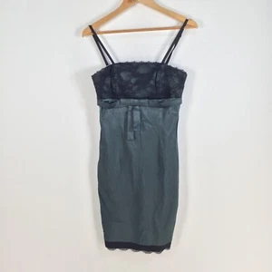 Rinascimento womens dress size S aus 8 pencil green lace trim sleeveless 053937 - Picture 1 of 9