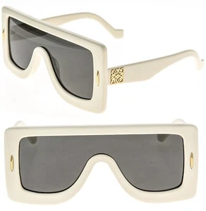 LOEWE SCREEN Chunky ANAGRAM MASK LW40104I Ivory Gray 40104 Unisex Sunglasses - Picture 1 of 10