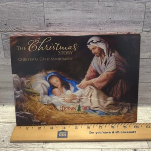 20 Cartoline Albero Magro La Storia di Natale Angelo Natività Bambino Gesù Made in USA - Foto 1 di 12
