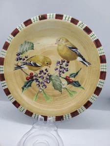 Lenox Winter Greetings Everyday Salad Plate Goldfinch - Picture 1 of 4