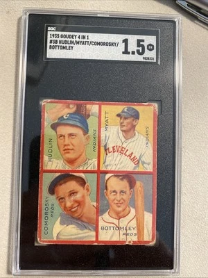 Goudey 1935 4 en 1 3B Hudlin/myatt/comorosky/bottomley SGC 1,5 Foto 1 de 2