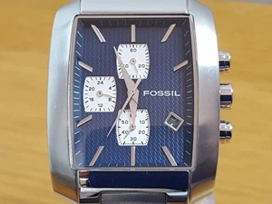 Herren XL schwer klobig Fossil Arkitekt FS4121 blau Chrono Stahl Armband Uhr - Bild 1 von 9