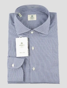 NEU LUIGI BORRELLI MULTICOLOR COTTON SHIRT US 18 - EU 45 B2V14 - Bild 1 von 3