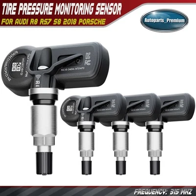 Sensor de monitoreo de presión de neumáticos 4x 315 MHz TPMS para Audi R8 RS7 S8 2018 Porsche Foto 1 de 4