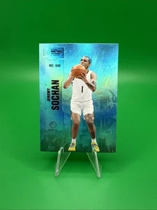 2022 Skybox Metal Universe Champions - Jeremy Sochan #048 Aqua (RC). F16 - Picture 1 of 2