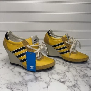 Seltener Adidas x Jeremy Scott gelb & schwarz Pfeil Keilabsatz Schuh Damen 7,5 NEU - Bild 1 von 13