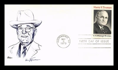 DR JIM STAMPS US COVER PRESIDENT HARRY S TRUMAN 8C FDC BAZAAR CACHET - Image 1 of 2