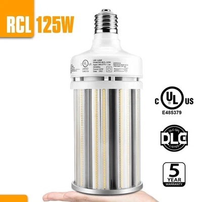 125W LED Corn Bulbs Light 5000K E39 Warehouse Factory High Bay Lighting Fixture - Image 1 of 4