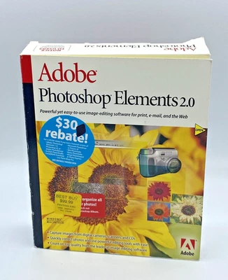 Adobe Photoshop Elements 2.0 CD + User Manual Windows / Macintosh Versions - Image 1 of 4