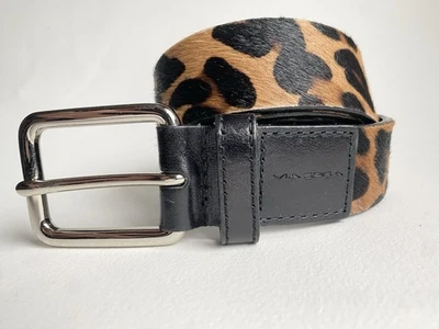 Cinturón de cuero italiano con estampado animal de leopardo Via Spiga VS7584 Foto 1 de 4