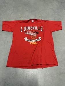 Vintage Louisville Cardinals Hemd Herren XL 80er Einzelnaht 1986 Champs 21x28 - Bild 1 von 4