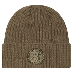 Men's New Era Olive Minnesota Timberwolves Color Pack Cuffed Knit Hat - Picture 1 of 2