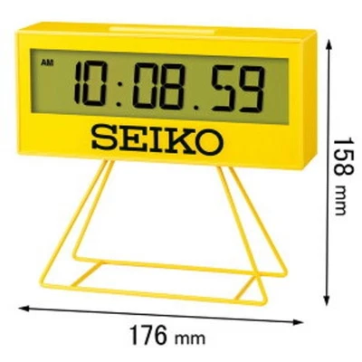 Seiko Clock Digital Alarm Timer Mini Clock Yellow SQ817Y 6.22x6.93x2.56in - Image 1 of 4