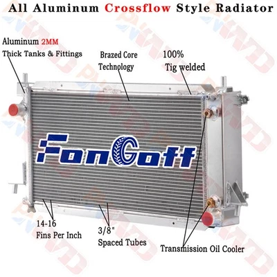 Aluminum 3 Rows Radiator For 96-2007 Ford Taurus Sable/96-05 Mercury Sable 3.0L - Изображение 1 из 4