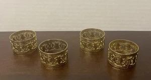 "Juego de 4 servilleteros en tono dorado de 1,74"" de diámetro" - Imagen 1 de 4
