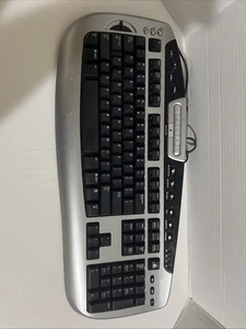 Microsoft Digital Media Pro Keyboard KC-0405 Model 1031 USB Silver Tested Works - Picture 1 of 6
