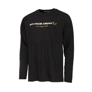 T-shirt manica lunga con logo firmato Savage Gear - Foto 1 di 8